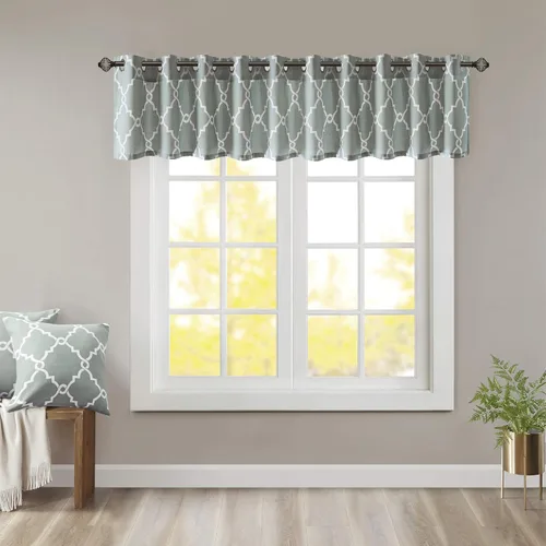 Miniatura 26 de Madison Park Saratoga - Cortina individual para ventana con filtro de luz, estampado de calado, 1 panel con ojales en la parte superior, para sala