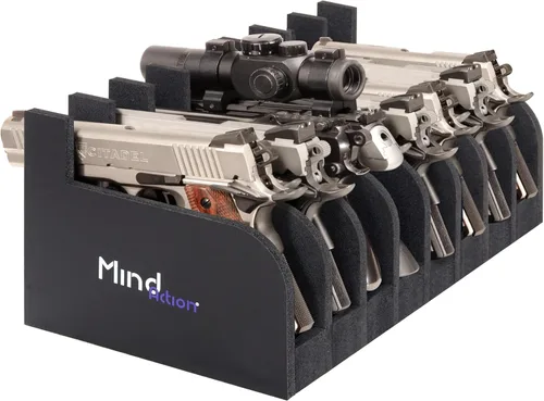 Miniatura 7 de Mind and Action - Soporte de pistola de espuma para accesorios de gabinete de pistola seguros para armas, solución de almacenamiento de armas 6