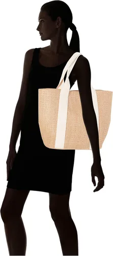 Miniatura 6 de The Drop Tracy Large Canvas Detail Straw Tote