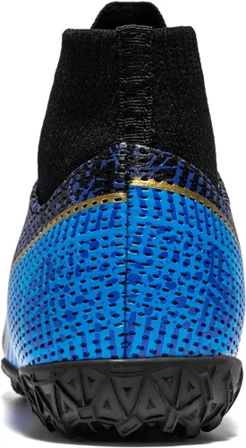Miniatura 6 de oTzTTzTo Zapatos de fútbol de césped para niños y niñas, zapatos de fútbol sin cordones