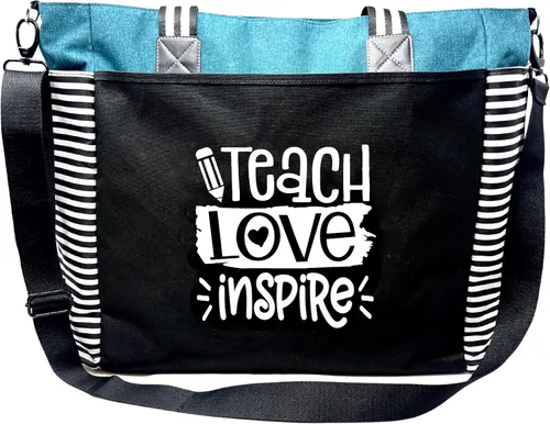 Miniatura 47 de Brooke & Jess Designs Teacher Tote Bag for Work - Teacher Handbag Gifts for Women, Teacher Bag Best Teacher Appreciation Gift
