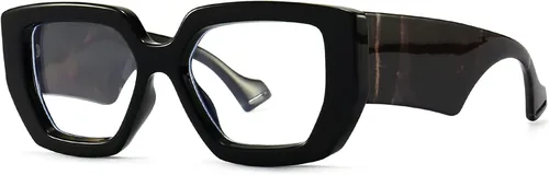 Miniatura 9 de Breaksun - Lentes de luz azul con marco grueso para mujeres y hombres, moda, cuadrados sobredimensionados, gafas de juegos de computadora