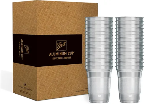 Miniatura 20 de Top Cup by Ball – 9 onzas, 50 unidades, vasos de fiesta de aluminio reutilizables Retención en frío, reciclable, fabricado en Estados Unidos