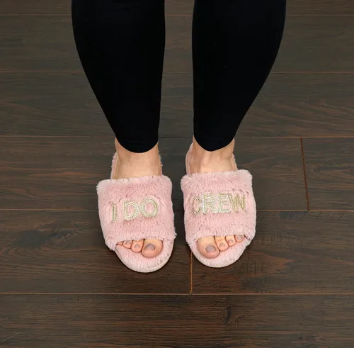 Miniatura 2 de Dearfoams Womens BrideBridesmaid I Do I Do Crew Giftable Wedding Slide Slipper