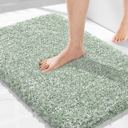 Miniatura 89 de Yimobra Alfombras de baño antideslizantes lavables 36x24, alfombras de baño ultra suaves y absorbentes de agua, alfombra de ducha de felpa para Gris