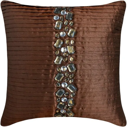 Miniatura 11 de The HomeCentric Fundas de almohada, fundas de cojín decorativas marrones para sofá de 16 x 16 pulgadas (15.7 x 15.7 in), cojines jacquard, 7. Marrón