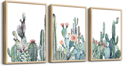 Miniatura 12 de Lienzo decorativo para pared de dormitorio, sala de estar, impresiones en lienzo, obras de arte, decoración de pared de baño, plantas verdes, Verde
