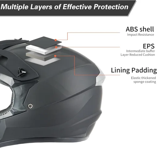 Miniatura 6 de SanQing - Casco de motocross para jóvenes y niños, casco integral para motocicleta de cara completa para bicicleta de tierra ATV cuatrimoto MX