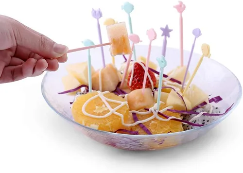 Miniatura 5 de Juego de 40 bonitos tenedores de comida de animales, palillos de dientes, mini palillos de dientes de dibujos animados, decoración para fiestas
