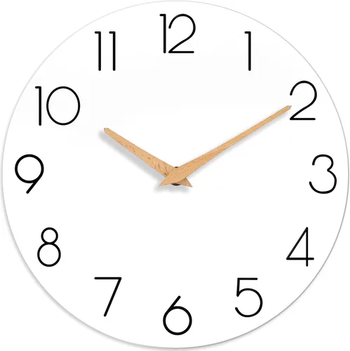 Miniatura 12 de cicininc Reloj de pared gris silencioso sin tictac, relojes de pared decorativos a pilas para dormitorio, cocina, hogar, oficina, escuela, hotel