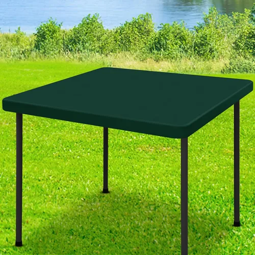 Miniatura 37 de Moosfor Mantel rectangular de elastano de 4 pies, manteles elásticos ajustables para pícnic, funda elástica y lavable para mesa de patio para Azul