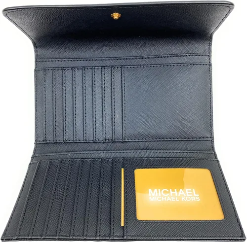 Miniatura 6 de Michael Kors Jet Set - Cartera triple grande de viaje para mujer (negrodorado), NegroOro, Cartera