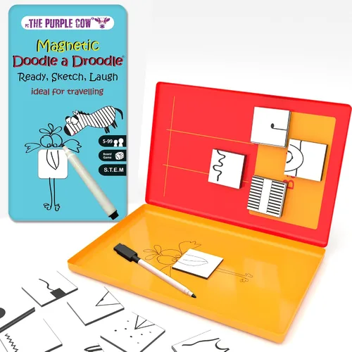 Miniatura 23 de The Purple Cow - Juego de ajedrez magnético para niños y adultos. Tamaño de viaje, juego ligero para horas de diversión - Mini juego portátil