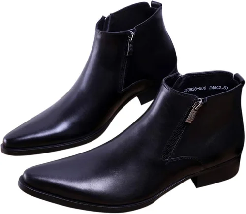 Miniatura 6 de Santimon Botas casuales con punta puntiaguda con cremallera de moda para hombre