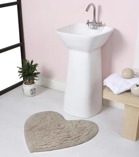 Miniatura 19 de Home Weavers Bell Flower Collection - Tapetes de baño copetudos 100 % algodón, extrasuaves y absorbentes, antideslizantes, lavables a máquina, lino