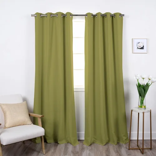 Miniatura 30 de Best Home Fashion Cortinas Opacas 2 Paneles - Tratamiento de Ventana con Aislamiento Térmico Premium Cortinas Opacas para Dormitorio - Parte Castaño