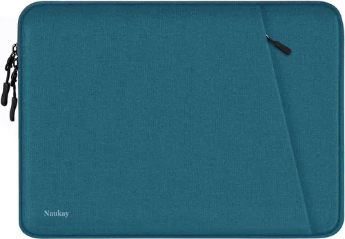 Miniatura 18 de Funda para laptop de 13.3 pulgadas, a prueba de golpes, funda protectora para computadora con bolsillo para accesorios, bolsa para laptop compatible
