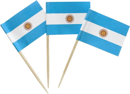 Miniatura 22 de 100 piezas Bandera de Costa Rica Bandera pequeña de Costa Rica con palillo de dientes Decoración Mini Toppers para cupcakes y brochetas para cóctel