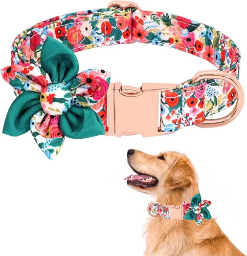 Miniatura 9 de DALUZ - Collares de perro para cachorros, pequeños, medianos y grandes, suaves y cómodos, ajustable, con hebilla de seguridad, flor desmontable, 3