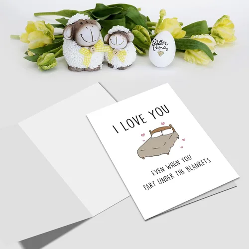 Miniatura 3 de Nchigedy Divertida tarjeta del día de San Valentín para marido y esposa, divertida tarjeta de cumpleaños para novio, novia, tarjeta de pedos