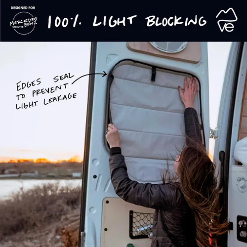 Miniatura 4 de Pinzas magnéticas aislantes para ventanas traseras VanEssential con bloqueo de luz (par) diseñadas para Mercedes-Benz VS30
