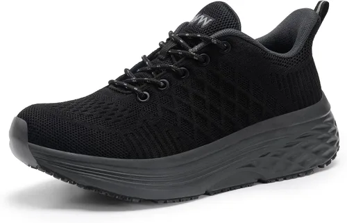 Miniatura 9 de AVW Zapatos de trabajo antideslizantes para mujeres, zapatillas deportivas resistentes al agua para caminar, zapatos para servicio de alimentos