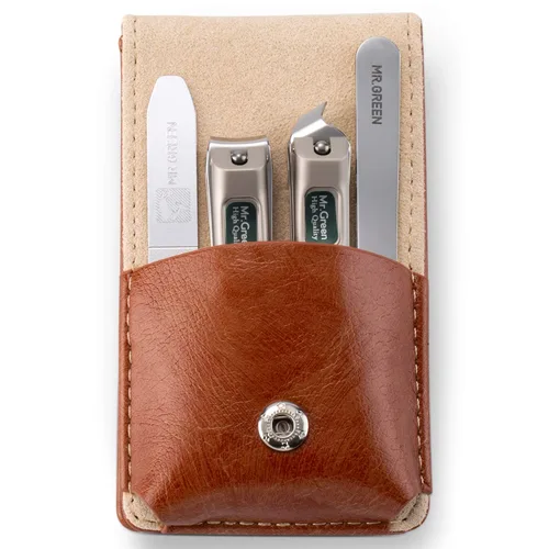 Miniatura 8 de Juego de manicura de 4 piezas, juegos de pedicura, cortaúñas de acero inoxidable profesional cortador de uñas con estuche de viaje
