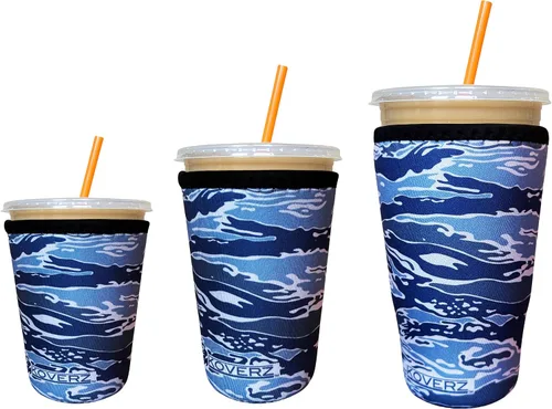 Miniatura 9 de Funda Koverz para café helado, funda aislante de neopreno para taza, se ajusta a una taza de café de 32 Oz., lavable y reutilizable, accesorios