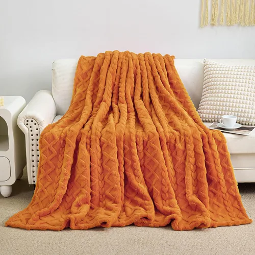 Miniatura 5 de Aganear Manta de Franela - 50"x60" Mantas Naranjas Decoración Boho Ropa de Cama Suave y Acogedora para Regalo Cálido para Tennessee Vols, Navidad