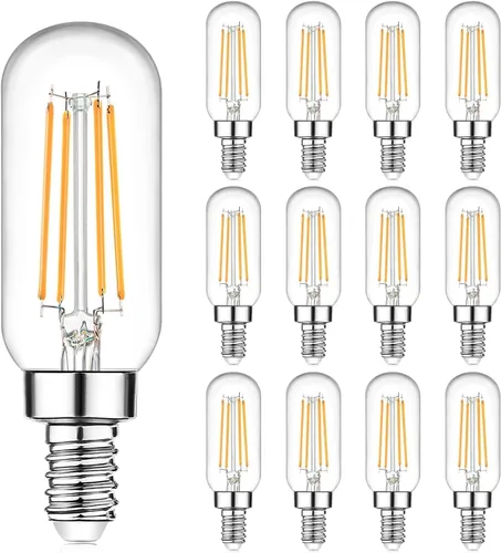 Miniatura 8 de Bombillas LED E12 Edison equivalente a 15 W, candelabro equivalente a 15 W, regulable, 2200 K, ámbar cálido, bombillas LED ámbar T6 ámbar 2 W 150 lm
