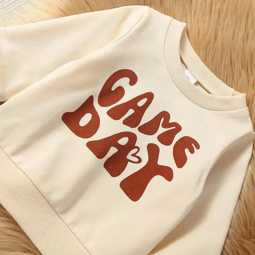 Miniatura 22 de Traje de Halloween para bebé niña, manga larga, cuello redondo, letras de fantasma, parte superior con estampado de fantasma, parte inferior