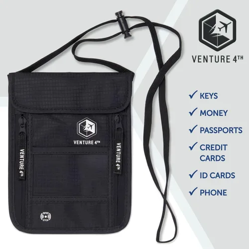 Miniatura 8 de Venture 4th bolsa de cuello de viaje con traba RFID