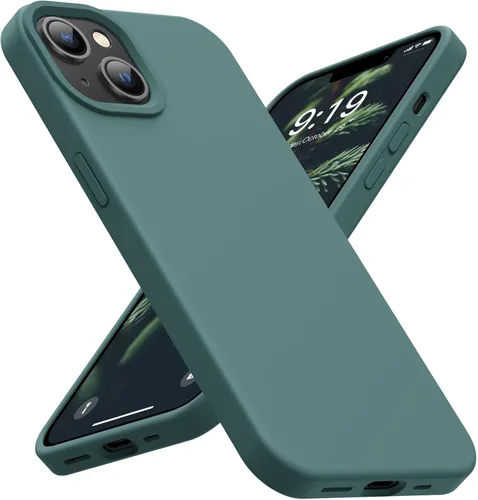 Funda para iPhone 14, iPhone 13, funda protectora de silicona líquida a prueba de golpes, con forro de microfibra suave antiarañazos, ultra delgada,
