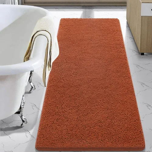 Miniatura 8 de LOCHAS Alfombra de Baño de Lujo Lanuda Tapete de Baño 24 x 17 Pulgadas, Alfombras de Baño Lavables Antideslizantes para Baño y Ducha, Alfombras