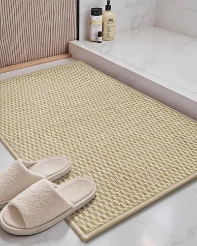 Miniatura 11 de Color&Geometry Alfombras de baño con parte trasera de goma, antideslizante, lavable a máquina, alfombra bohemia de felpilla suave y absorbente