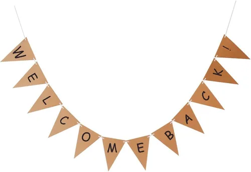 Miniatura 5 de Paquete de 3 pancartas de papel kraft para manualidades, 36 banderines triangulares de 6.8 x 5.1 pulgadas, decoraciones de aula de Navidad, fiestas