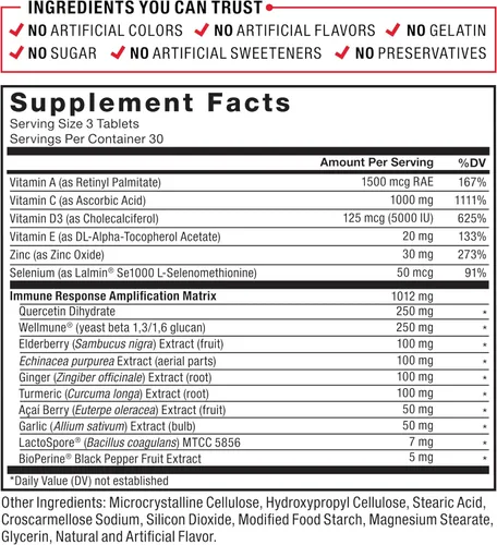 Miniatura 6 de Force Factor Inmunidad, paquete de 2, refuerzo de apoyo inmunológico con saúco y 1000 mg de vitamina C, más vitamina D, zinc, probióticos