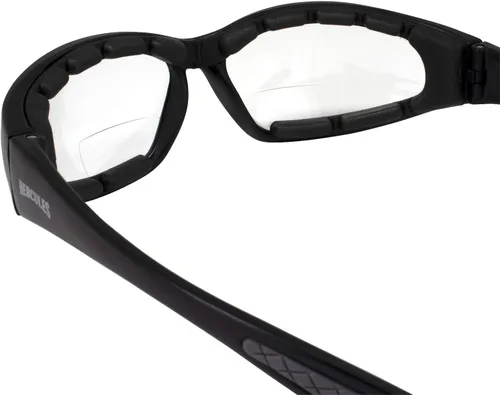 Miniatura 4 de Global Vision Gafas Hercules Anteojos de seguridad antivaho con espuma EVA, 2 pares 1.5 bifocales (1 transparente, 1 ahumado)