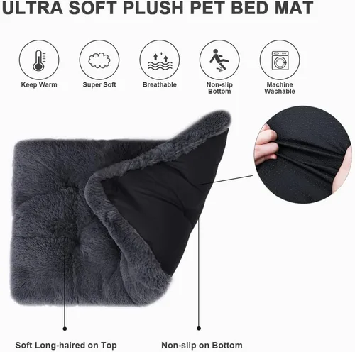Miniatura 5 de Vonabem Alfombrilla para Jaula de Perro Grande 36 Pulgadas, Cama Lavable para Jaula para Perros Grandes y Medianos, Alfombrillas Suave de Felpa