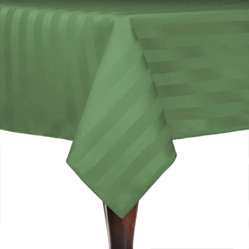 Miniatura 55 de Ultimate Textile Mantel rectangular de rayas satinadas, 59.8 x 90.2 in, color marrón oscuro