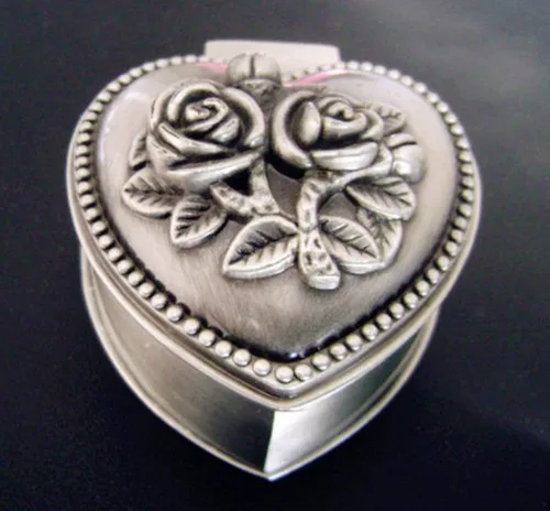 Miniatura 7 de elegantmedical Collar de cruz azul de San Benito con cuentas de rosa de plata hechas a mano y bonita caja de joyería de metal