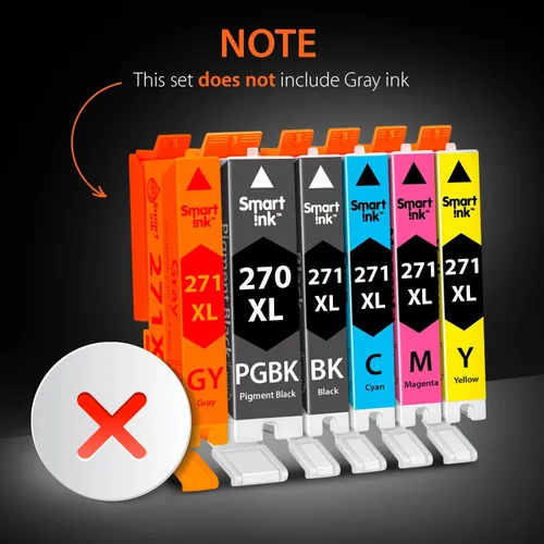 Miniatura 2 de Smart Ink Cartuchos de tinta compatibles de repuesto para Canon PGI 270XL CLI 271XL 270 271 (1 PGBK y 1 negro/C/M/Y 5 combo Pack) para Pixma MG7720