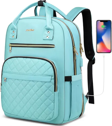 Mochila YAMTION para mujeres y adolescentes, mochila escolar con USB para estudiantes universitarios, bolsa para portátil con TSA para trabajo de