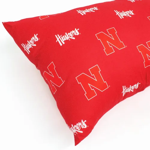 Miniatura 4 de College Covers Everything Comfy Nebraska Cornhuskers Funda de Almohada, Almohada Corporal, 20" x 60", Incluye 1 Funda de Almohada