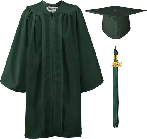 GraduationMall - Traje mate de graduación de jardín de niños y preescolar. Juego de birrete de graduación con borla con dije del 2020