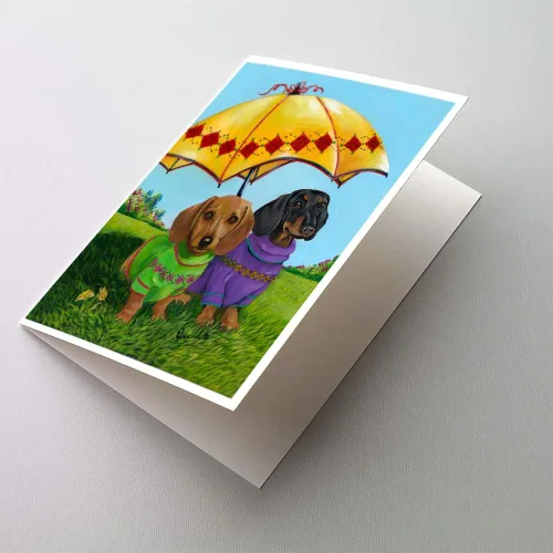Miniatura 147 de Caroline's Treasures PPP3013GCA7P - Tarjetas de felicitación y sobres para mascotas de Basset Hound Teacher, paquete de 8 tarjetas en blanco
