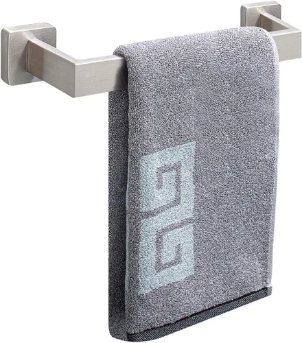 Miniatura 25 de NearMoon - Barra de toallas, accesorios de baño de acero inoxidable premium cuadrado de espesor para toalla de ducha para baño, soporte de toalla