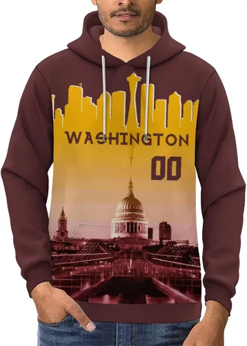 Miniatura 76 de Custom Football Hoodies City Night Skyline Personalized Sweatshirt Name Number Fan Gift Pullover for Men Women Youth