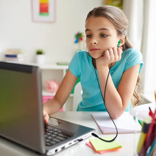 Miniatura 7 de Kanayu Paquete de 100 auriculares con cable a granel para aulas, auriculares básicos para estudiantes, sin micrófono, con conector de 0.138 in