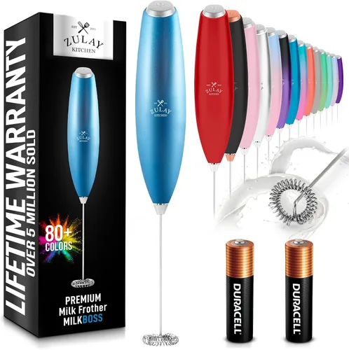 Miniatura 13 de Zulay Kitchen - Batidor eléctrico de mano para café, lattes, capuchinos, matcha y chocolate caliente, mezclador portátil para bebidas, accesorio